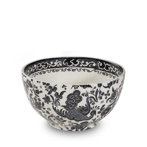 Burleigh Black Regal Peacock Mini Teapot Tray