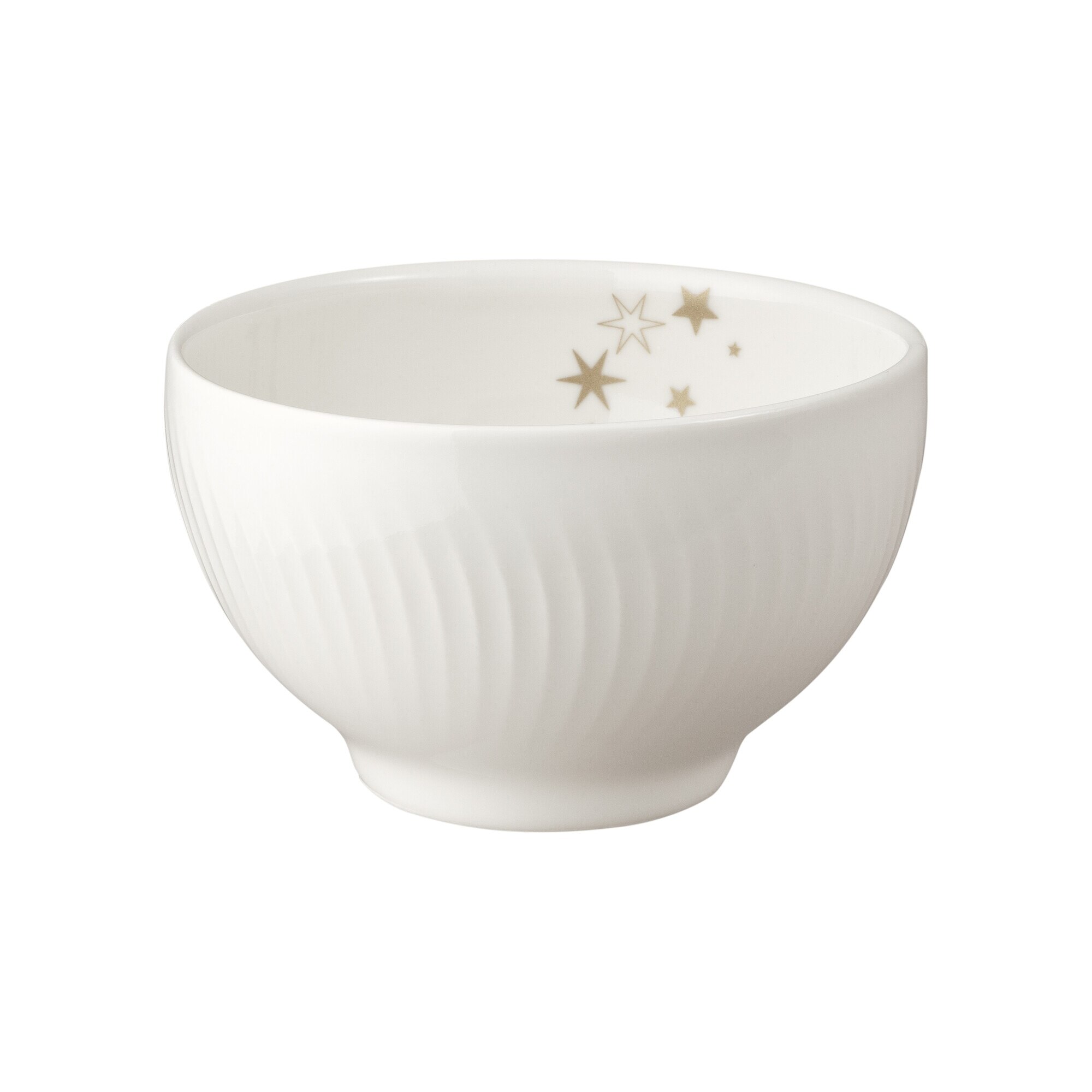 Product photograph of Porcelain Arc White Stars Extra Small Bowl from Denby Retail Ltd