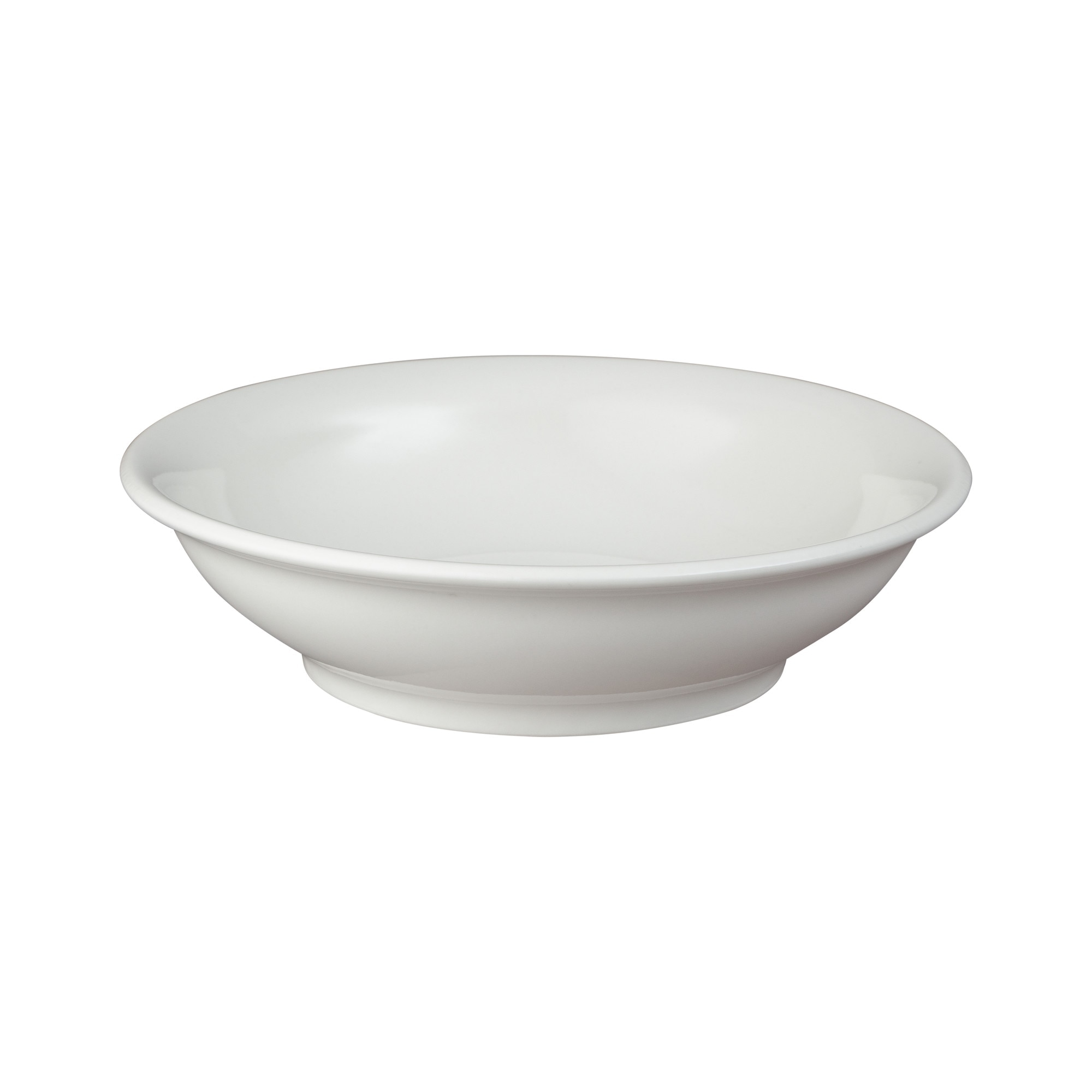 Product photograph of Porcelain Classic White Medium Shallow Bowl from Denby Retail Ltd