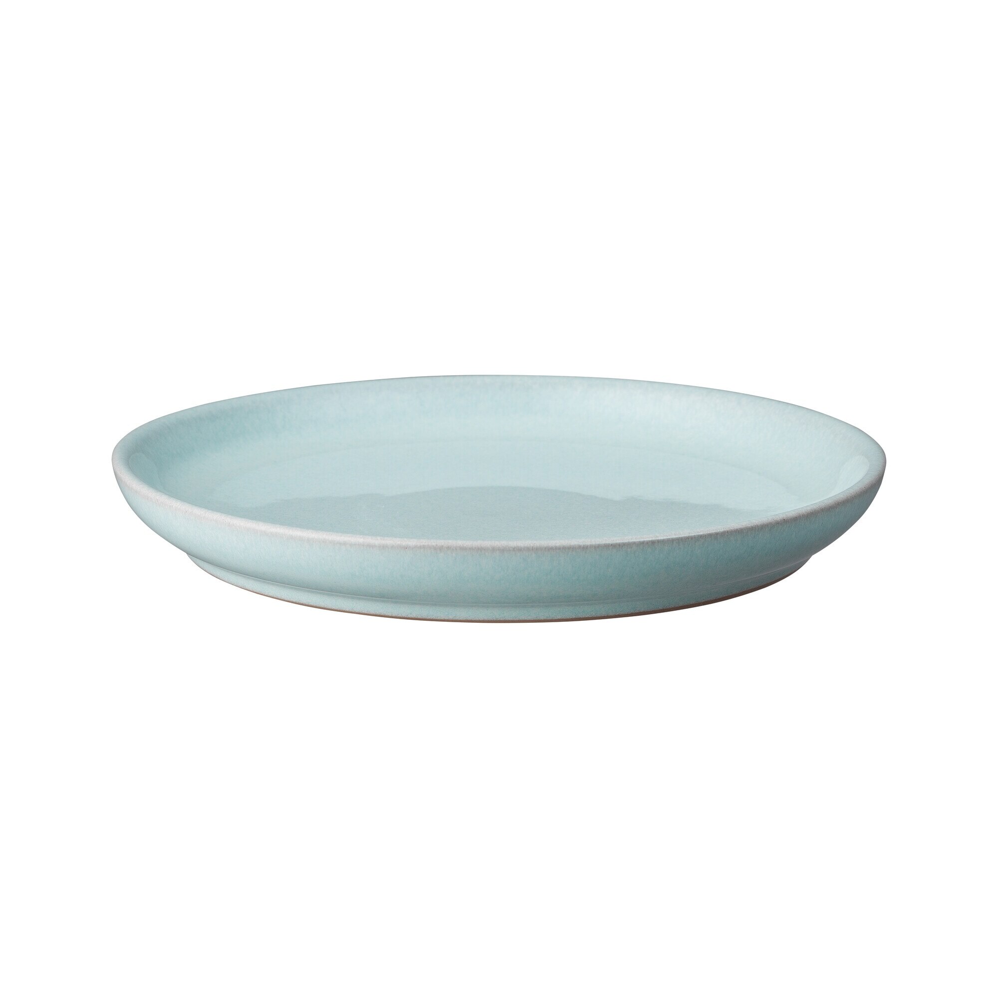 Product photograph of Elements Jade Light Green Medium Coupe Plate from Denby Retail Ltd
