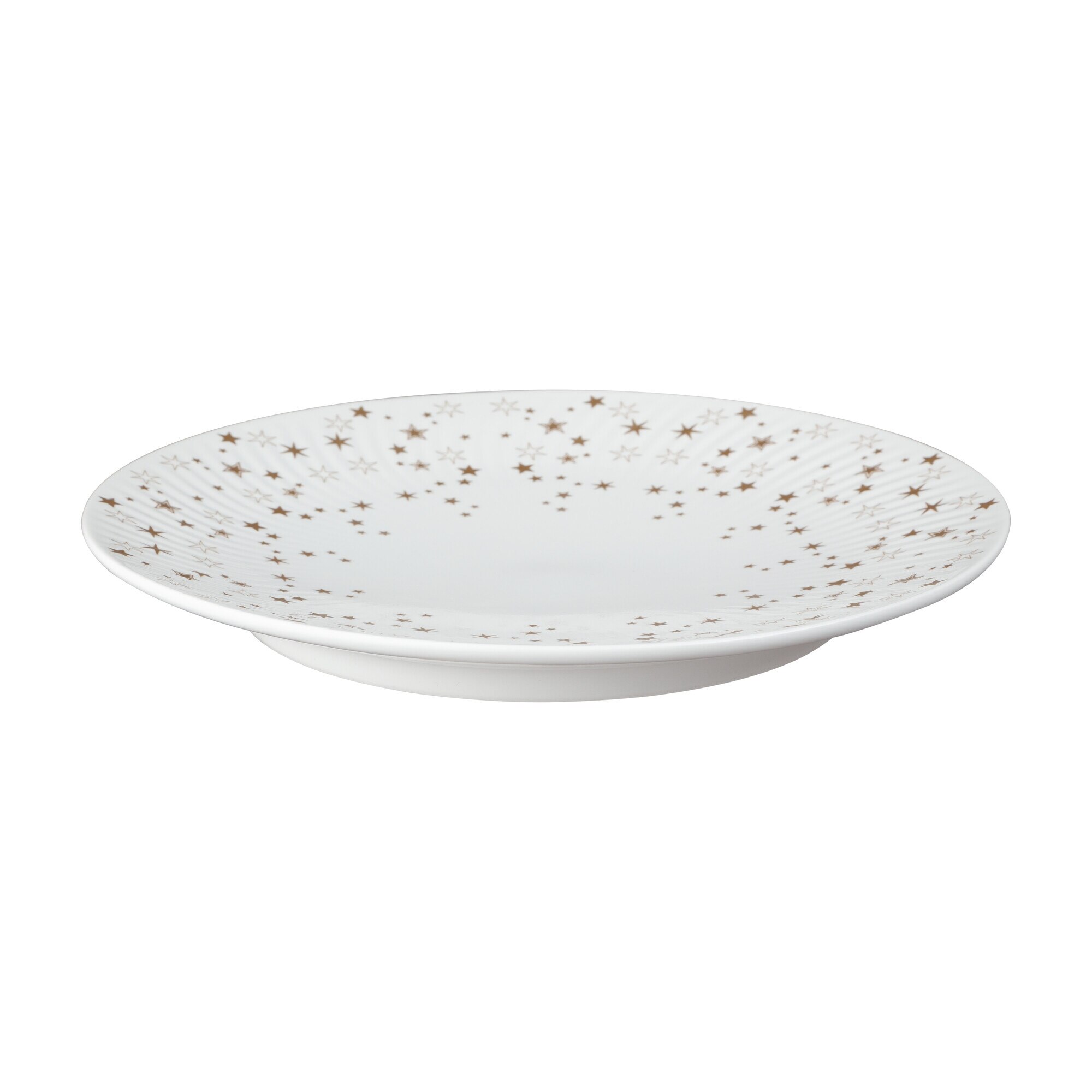 Product photograph of Porcelain Arc White Stars Dinner Plate Seconds from Denby Retail Ltd