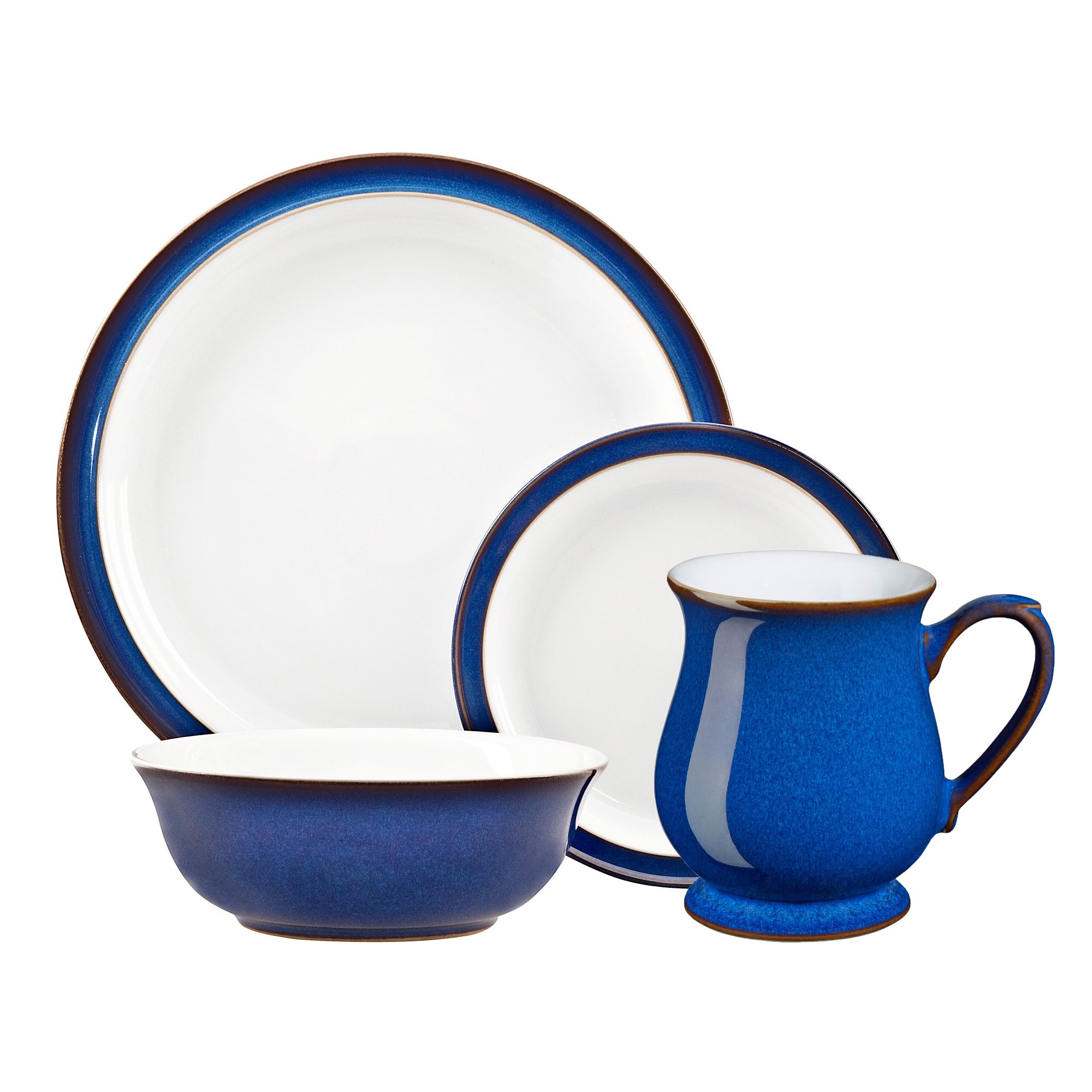 Product photograph of Imperial Blue 4 Piece Tableware Set from Denby Retail Ltd