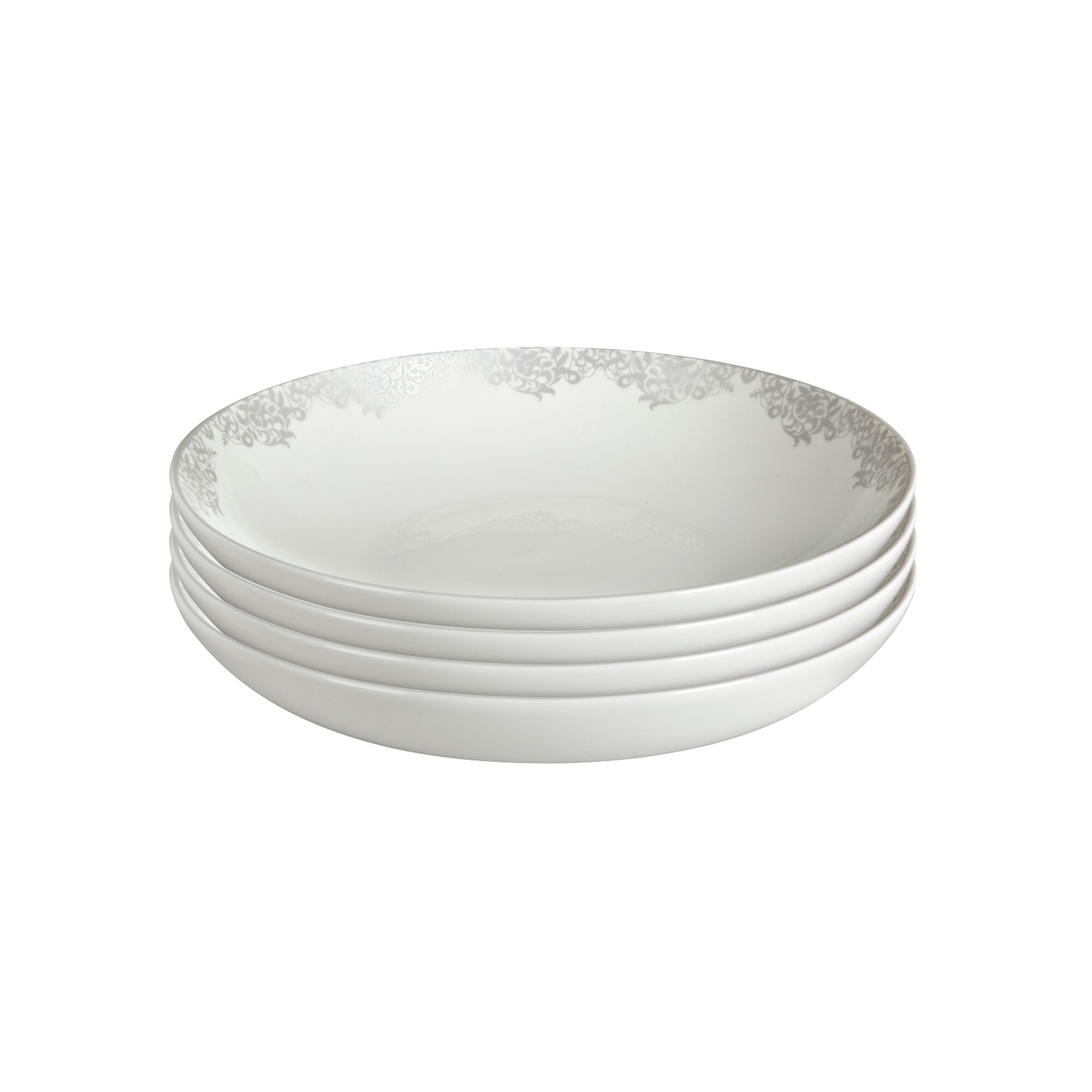 Product photograph of Monsoon Filigree Silver Pasta Bowl Set Of 4 from Denby Retail Ltd