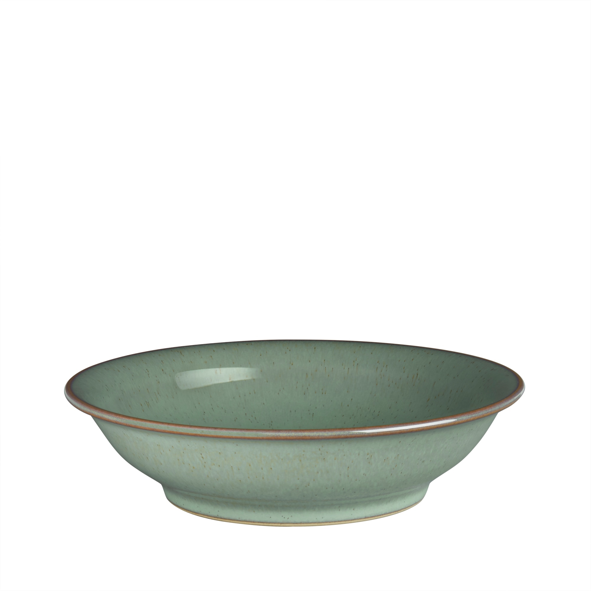Product photograph of Regency Green Medium Shallow Bowl from Denby Retail Ltd