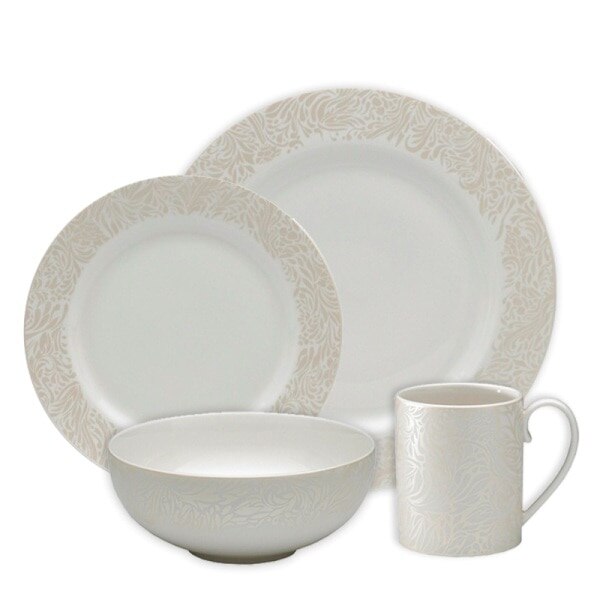 Product photograph of Monsoon Lucille Gold 4 Piece Tableware Set from Denby Retail Ltd
