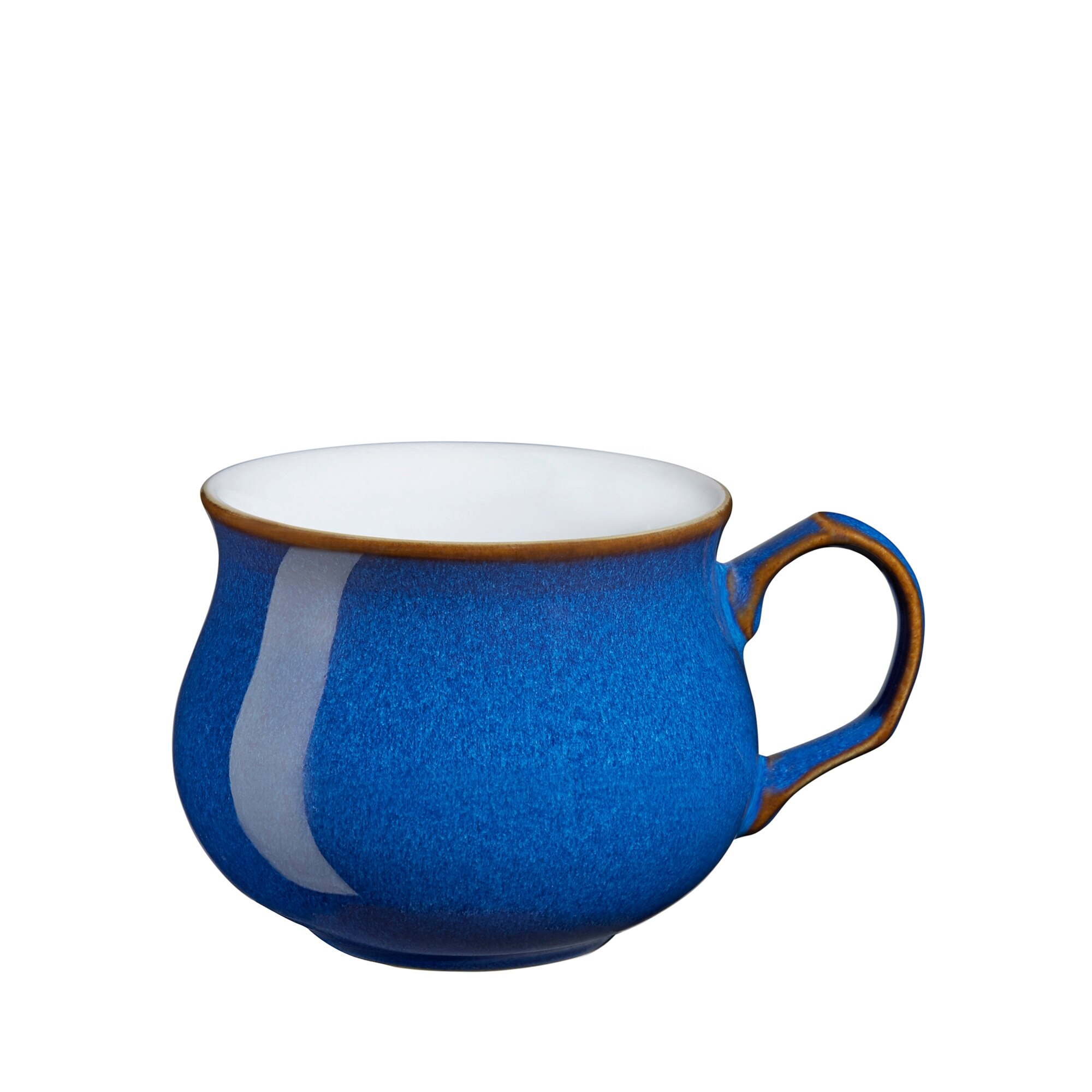 Product photograph of Imperial Blue Tea Coffee Cup from Denby Retail Ltd