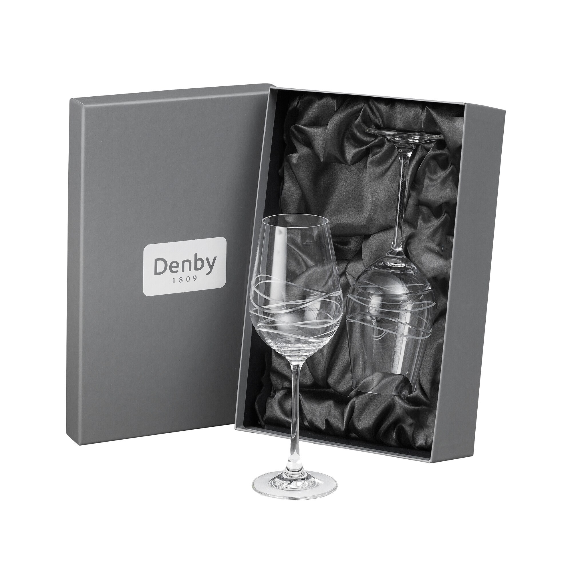 Product photograph of Denby Aurora Leadless Crystal Wine Glass Set Of 2 from Denby Retail Ltd