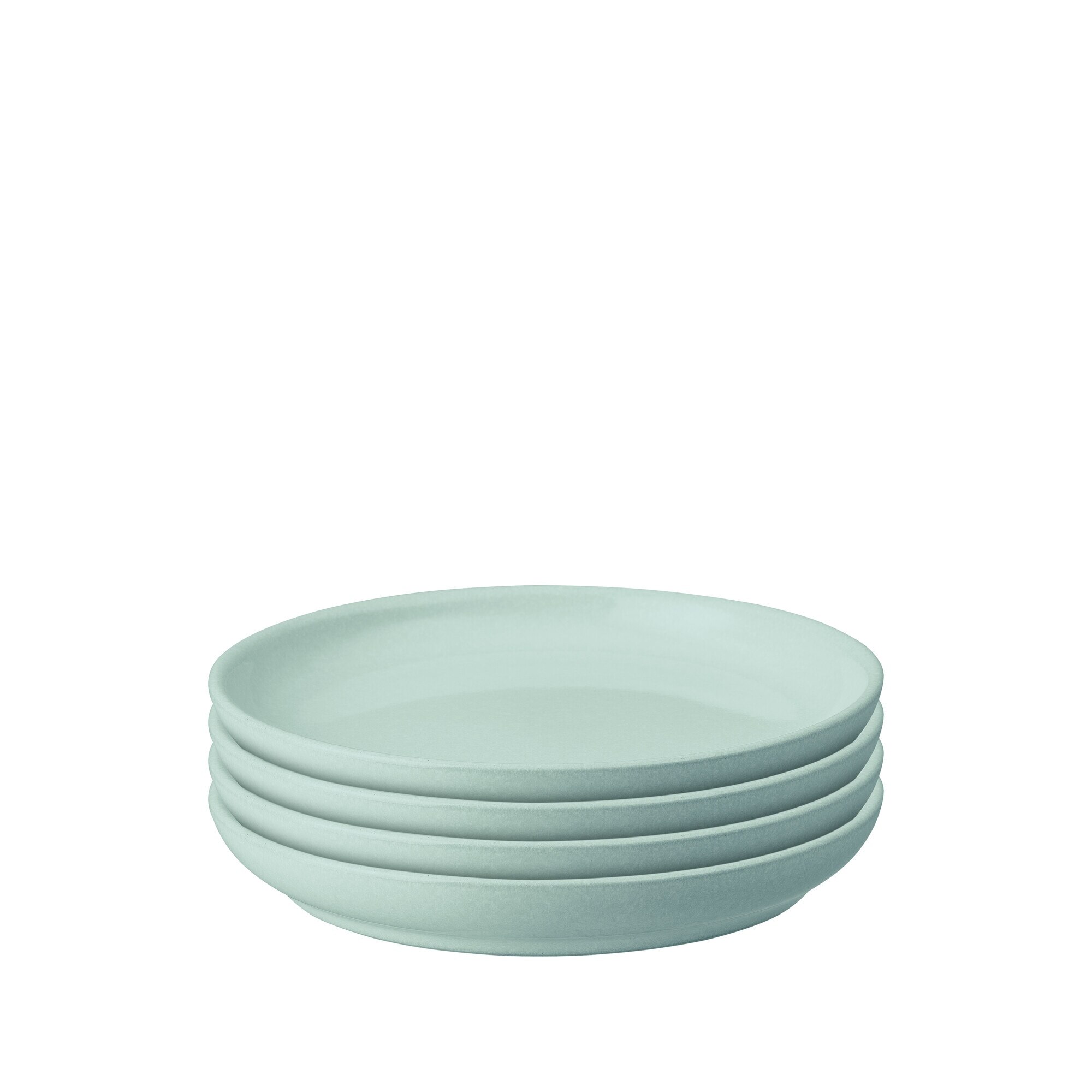 Product photograph of Elements Jade Light Green Small Coupe Plate Set Of 4 from Denby Retail Ltd