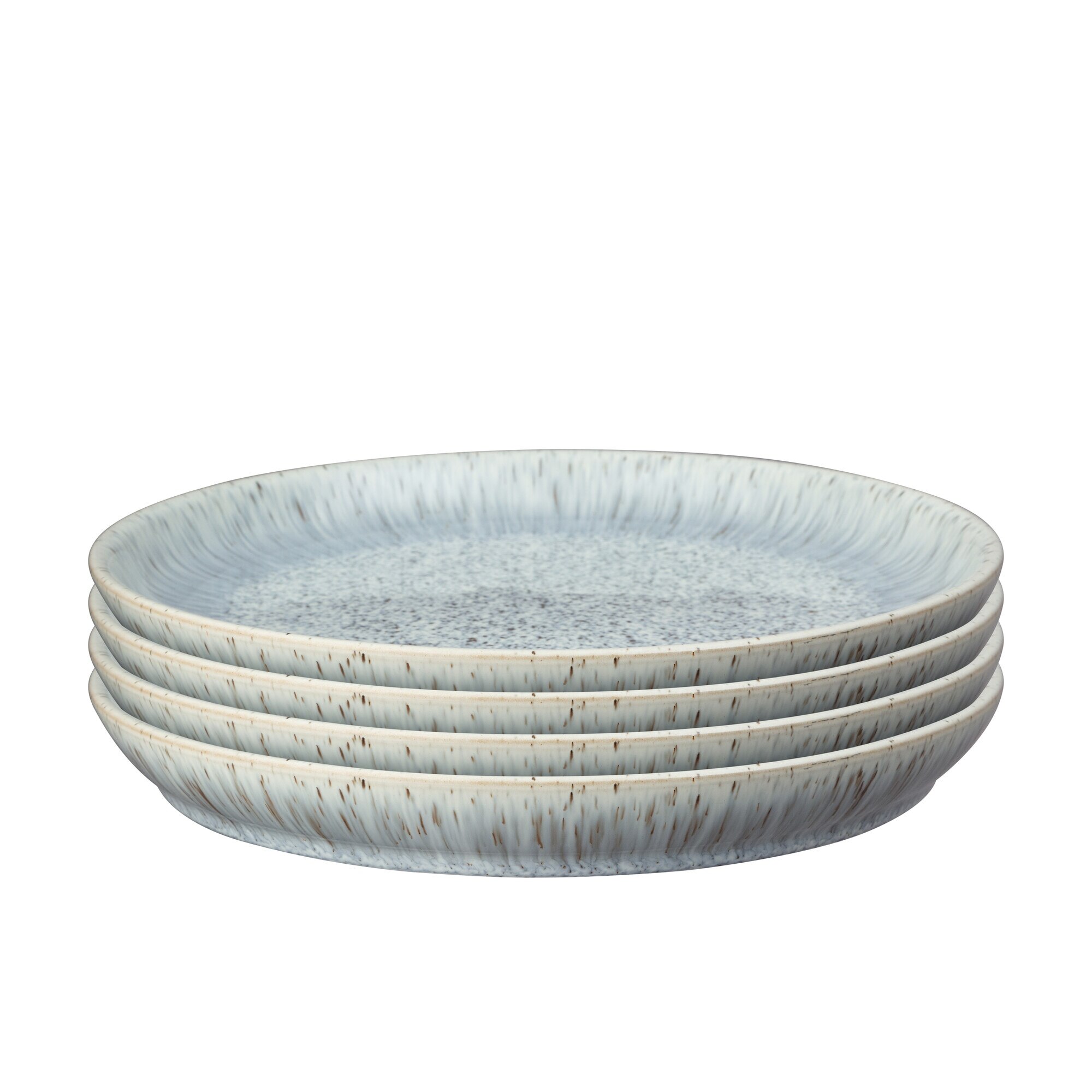 Product photograph of Halo Speckle 4 Piece Coupe Dinner Plate Set from Denby Retail Ltd