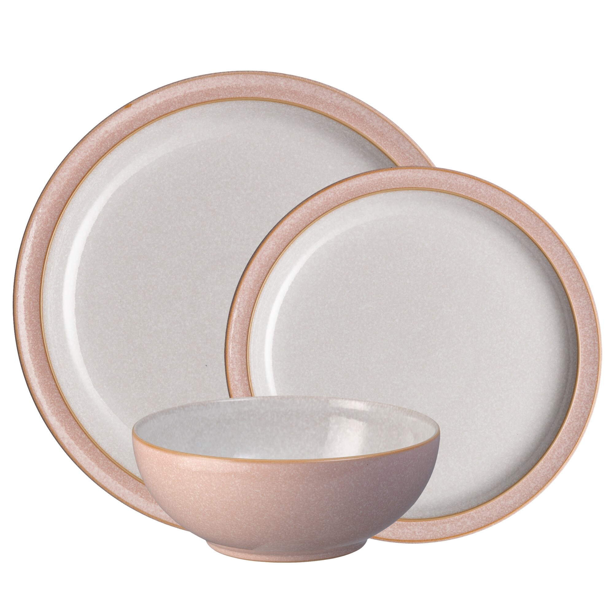 Product photograph of Elements Sorbet Pink 12 Piece Tableware Set from Denby Retail Ltd