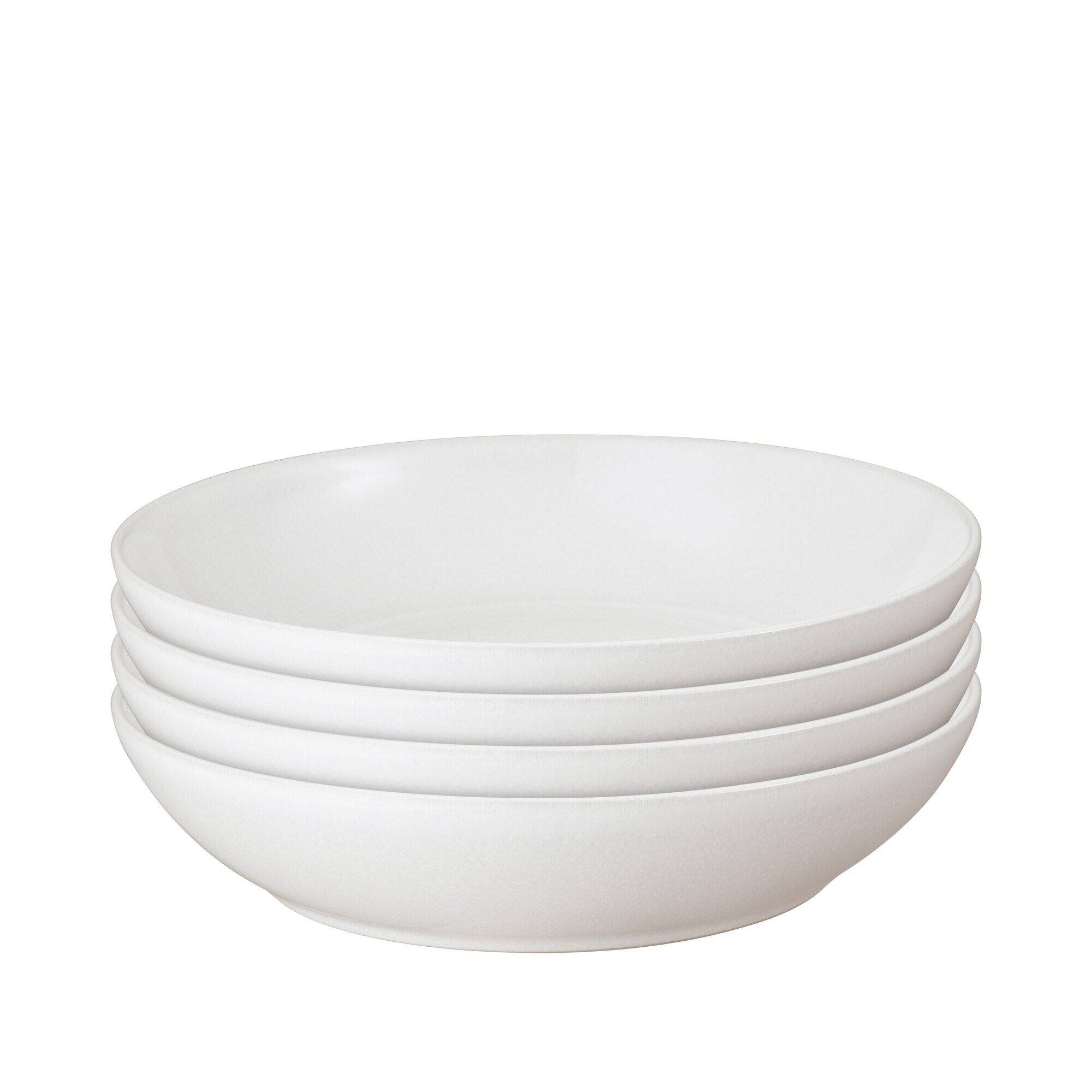 Product photograph of Cotton White Set Of 4 Pasta Bowls from Denby Retail Ltd