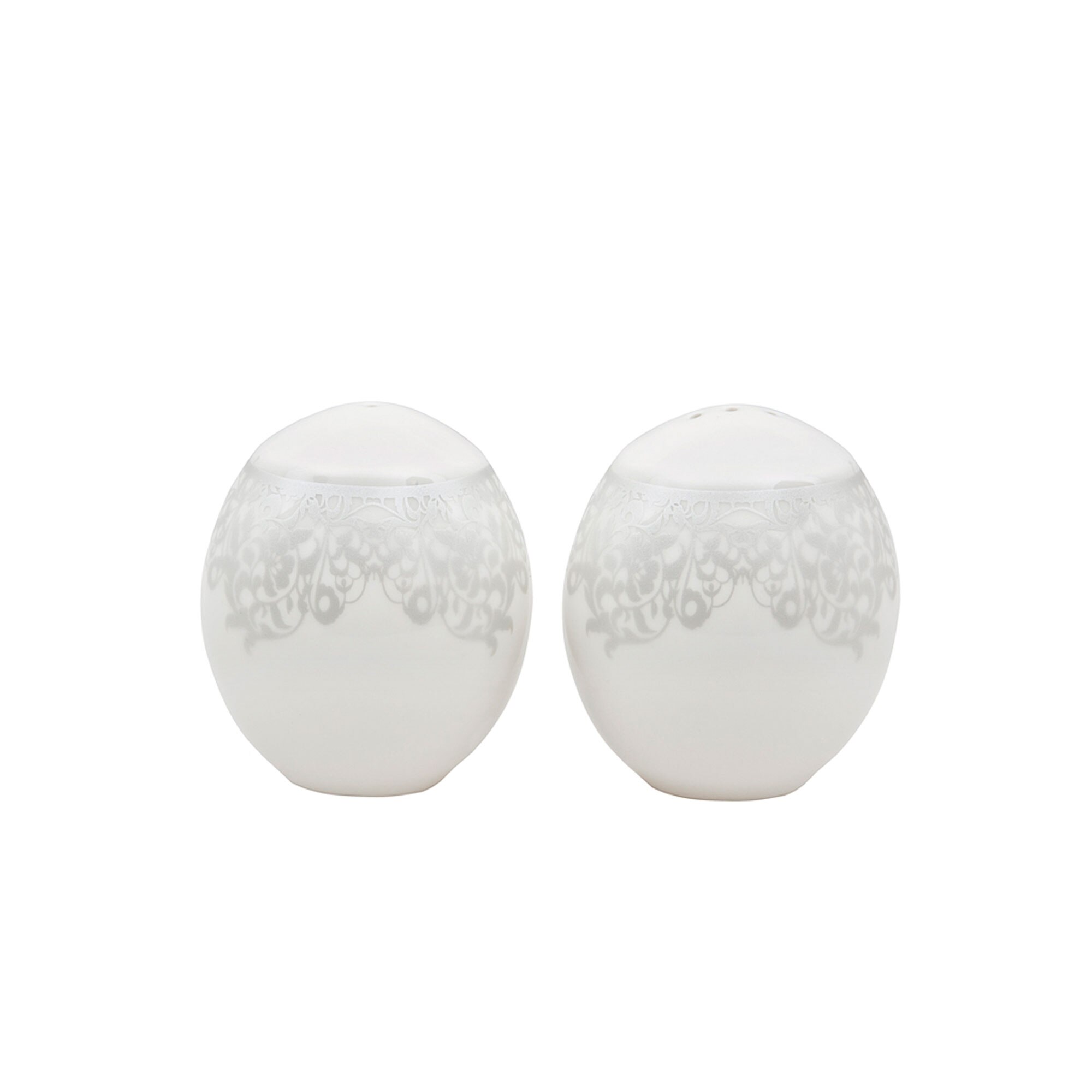 Product photograph of Monsoon Filigree Silver Salt Pepper Pots from Denby Retail Ltd