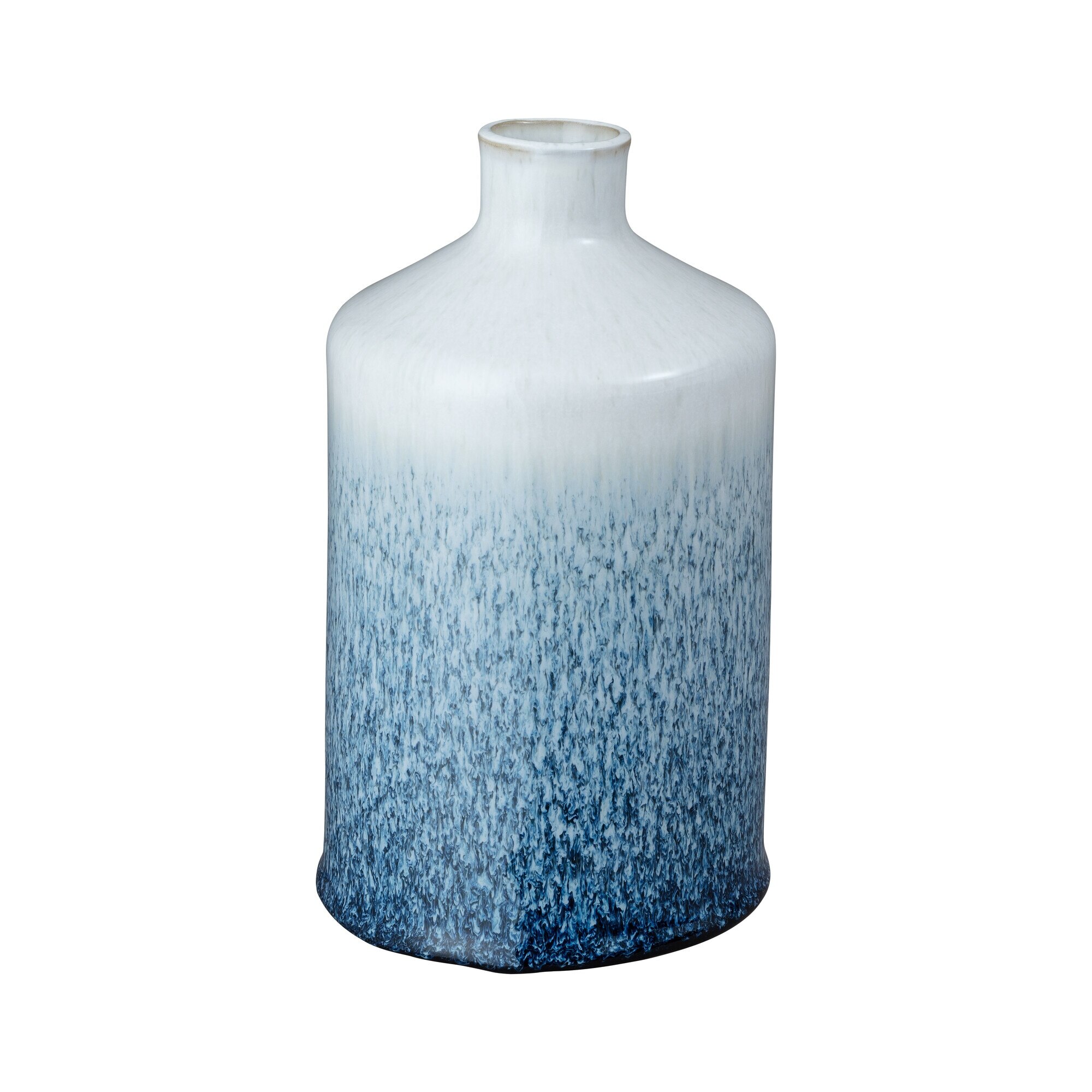 Product photograph of Denby Kiln Blue Large Bottle Vase from Denby Retail Ltd