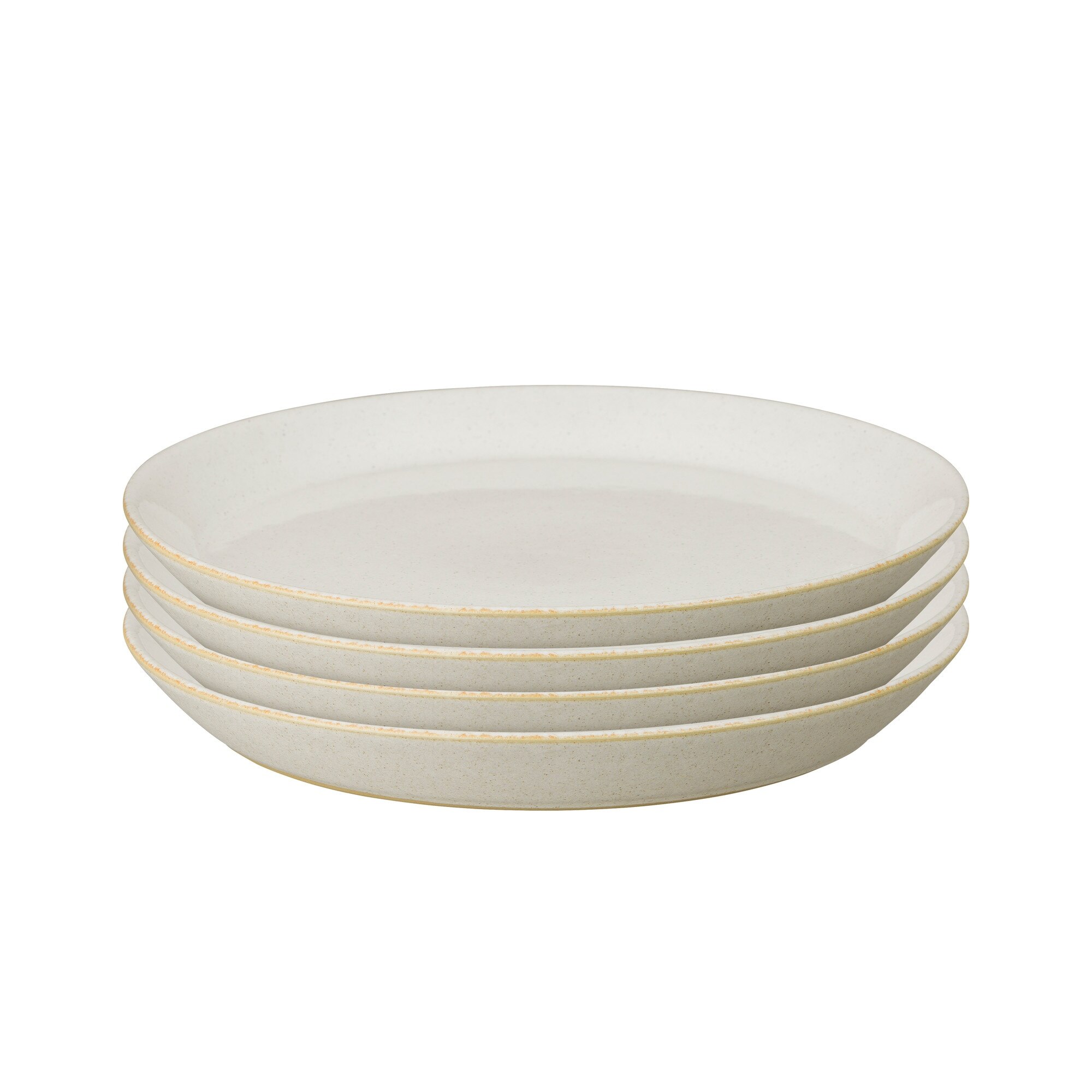 Product photograph of Impression Set Of 4 Cream Medium Plate from Denby Retail Ltd