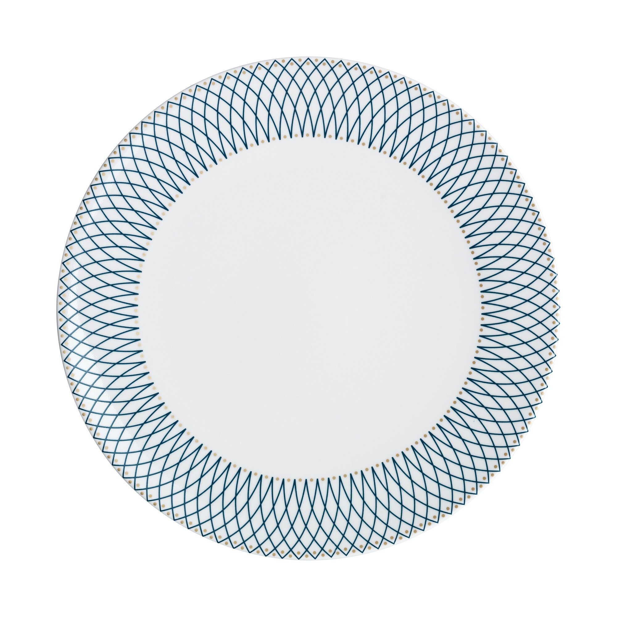 Product photograph of Porcelain Modern Deco Dinner Plate from Denby Retail Ltd