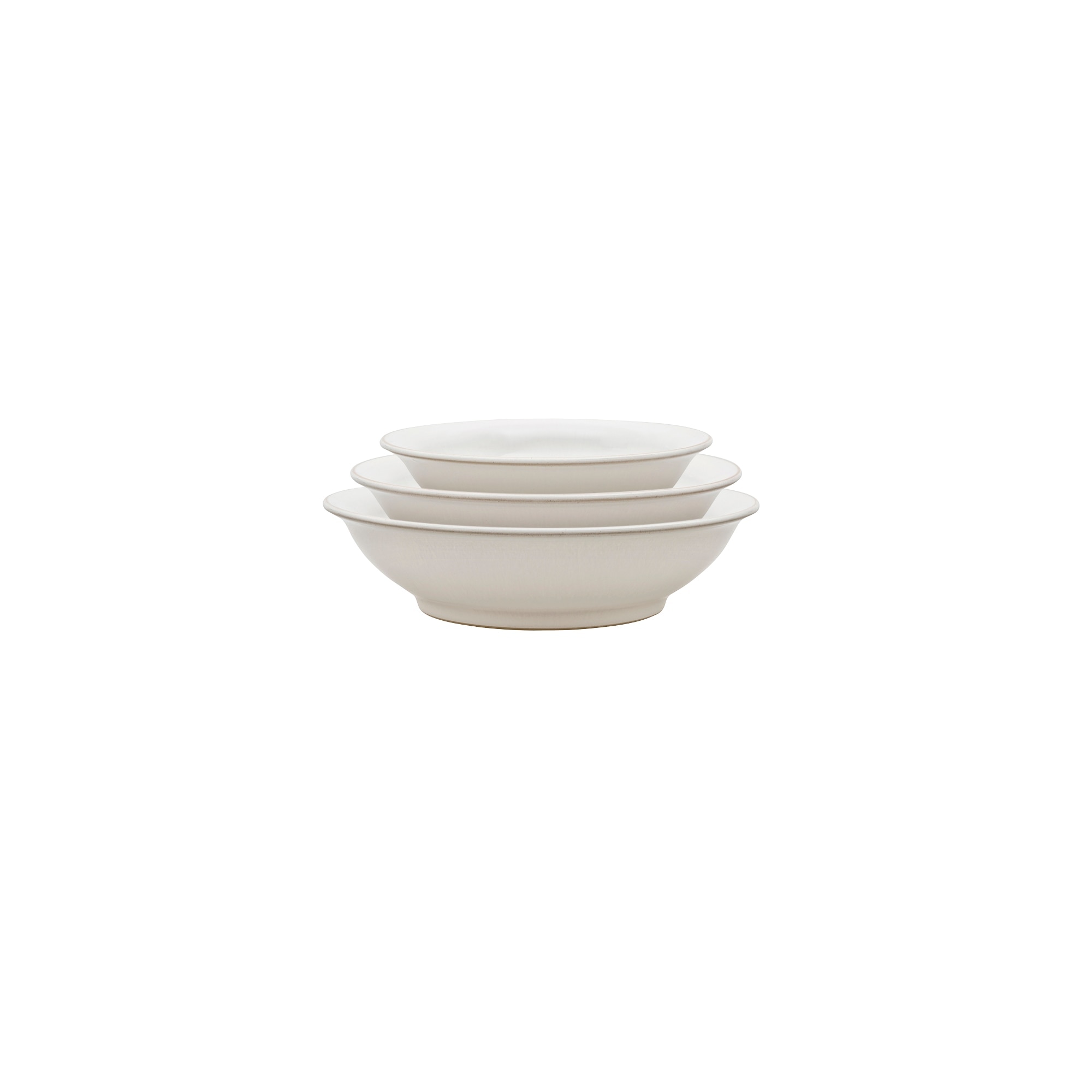 Product photograph of Natural Canvas Set Of Shallow Bowls from Denby Retail Ltd