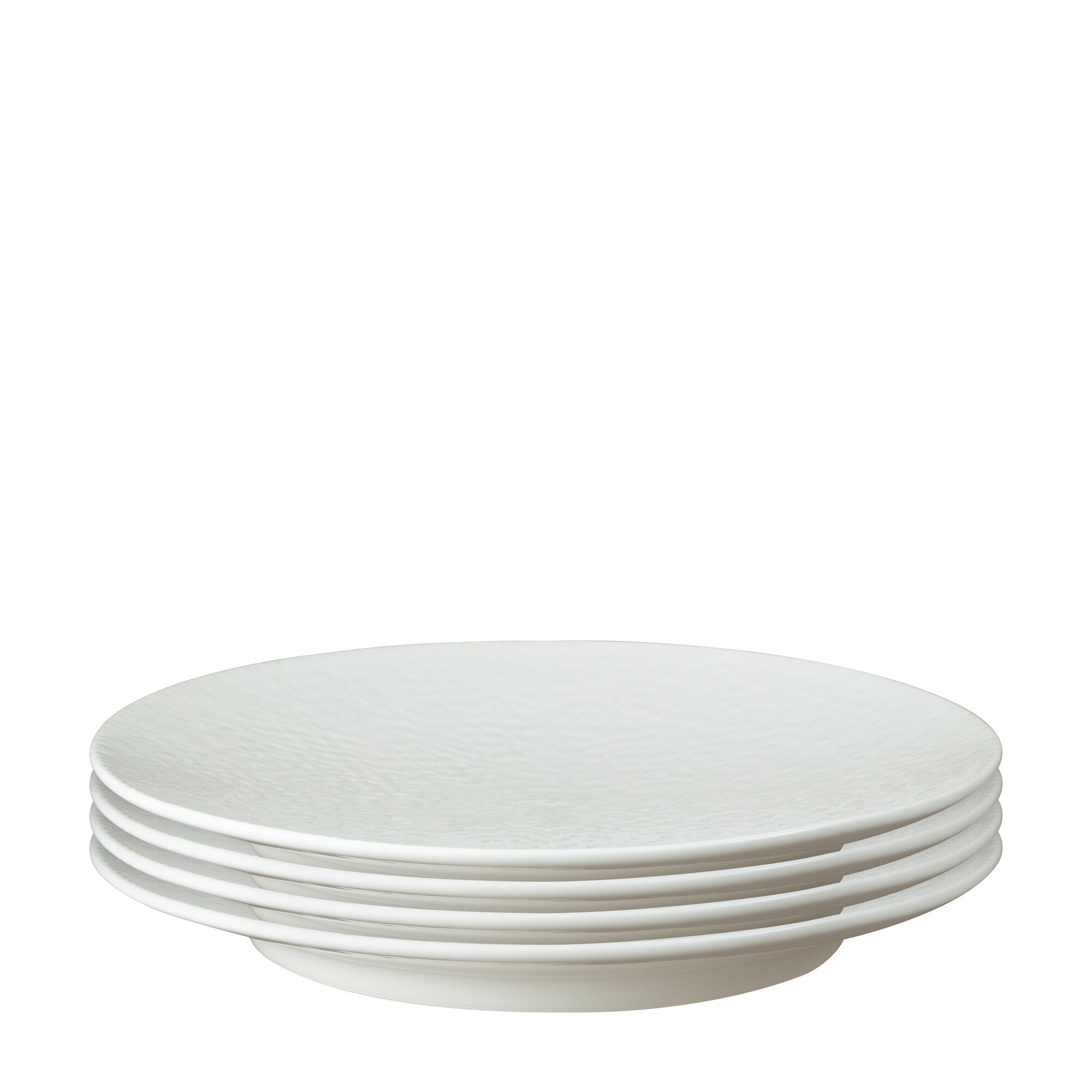 Product photograph of Porcelain Carve White Dinner Plate Set Of 4 from Denby Retail Ltd