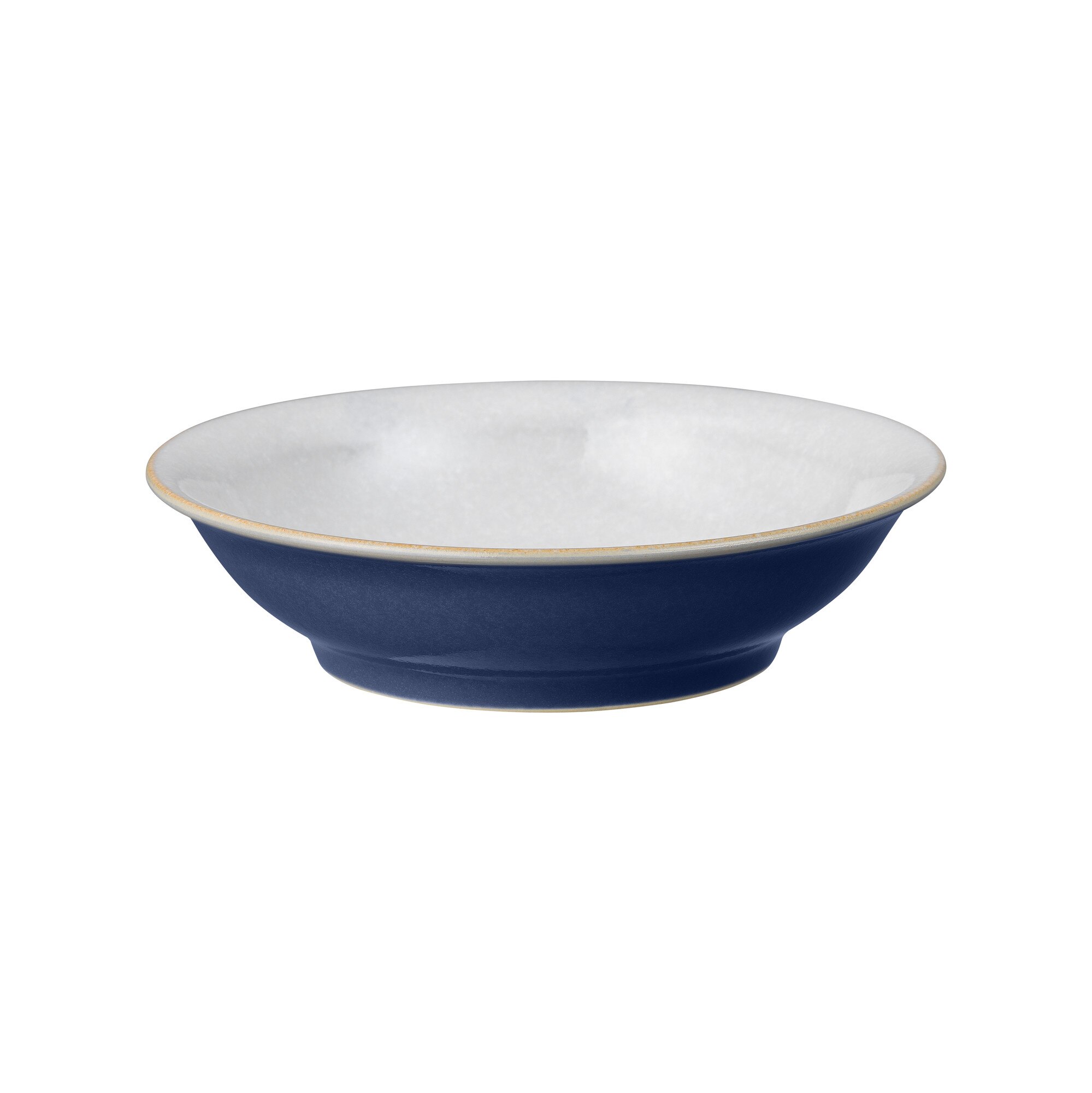 Product photograph of Elements Dark Blue Medium Shallow Bowl from Denby Retail Ltd