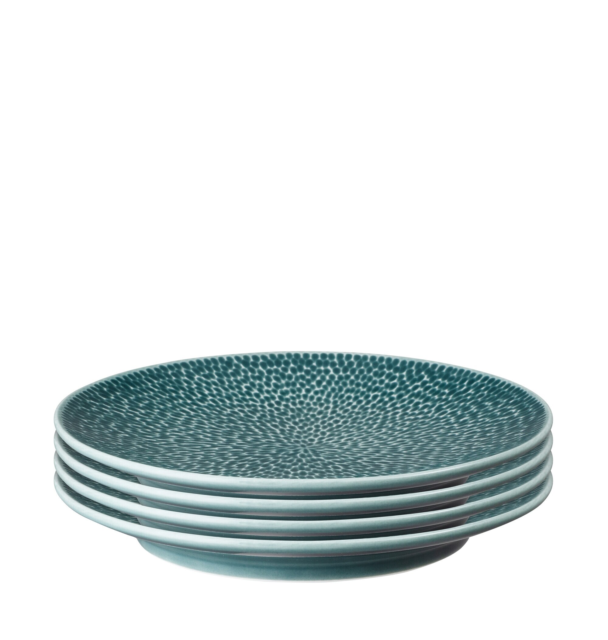 Product photograph of Porcelain Carve Green Medium Plate Set Of 4 from Denby Retail Ltd