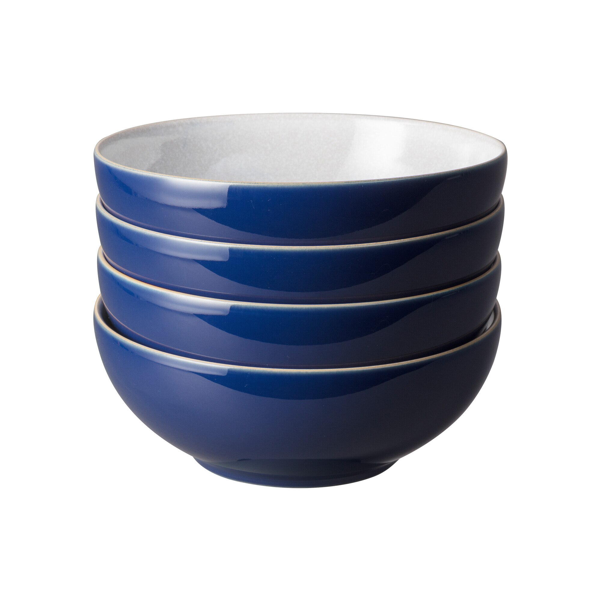 Product photograph of Elements Dark Blue 4 Piece Cereal Bowl Set from Denby Retail Ltd