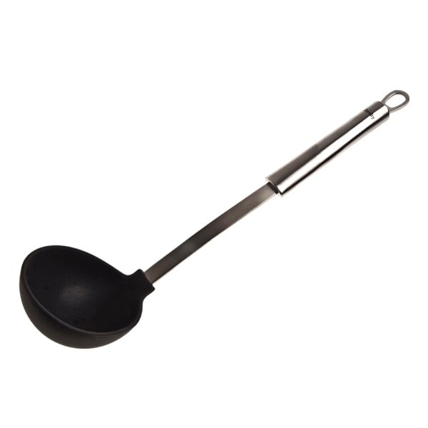 Product photograph of Denby Black Silicon Head Ladle from Denby Retail Ltd