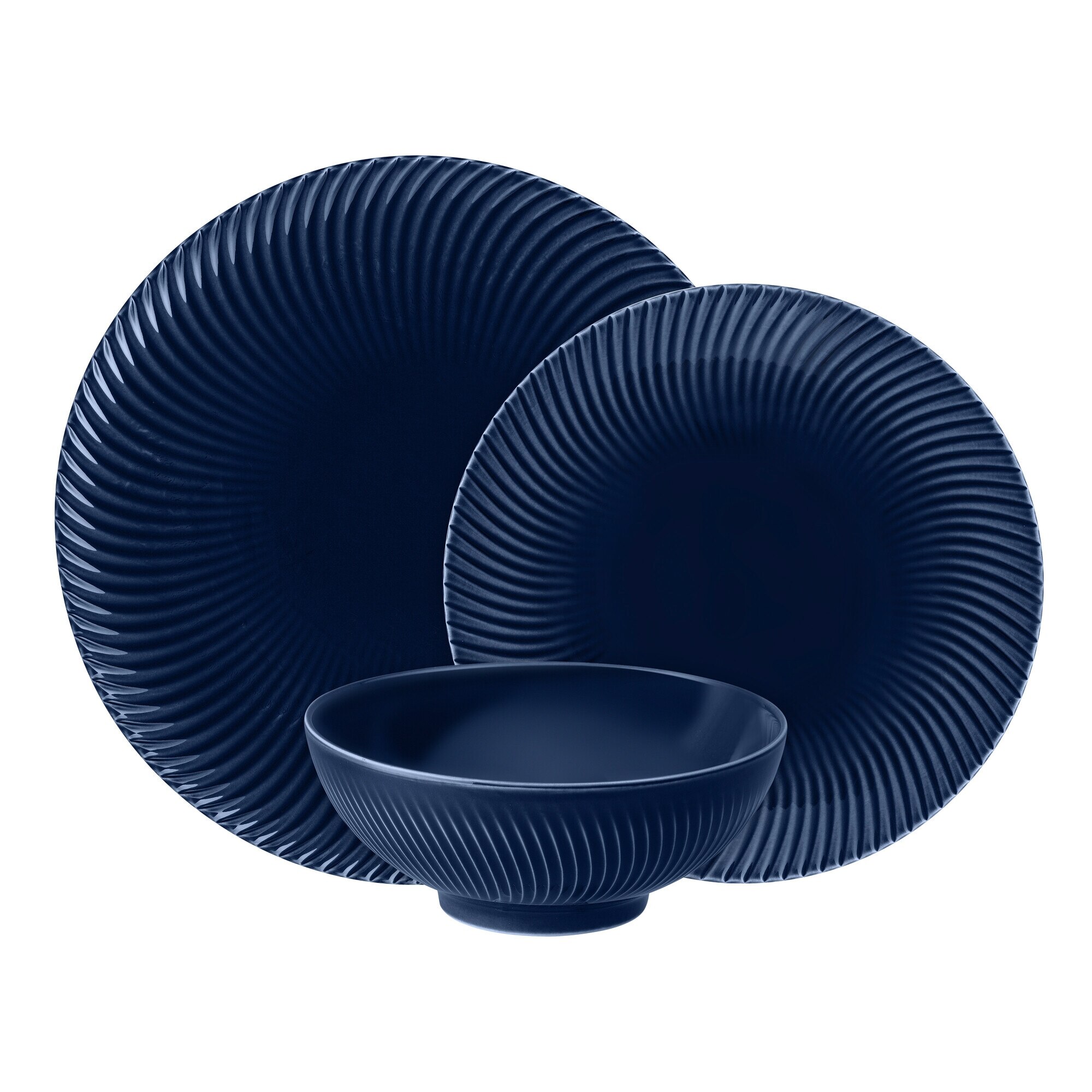 Product photograph of Porcelain Arc Blue 12 Piece Tableware Set from Denby Retail Ltd