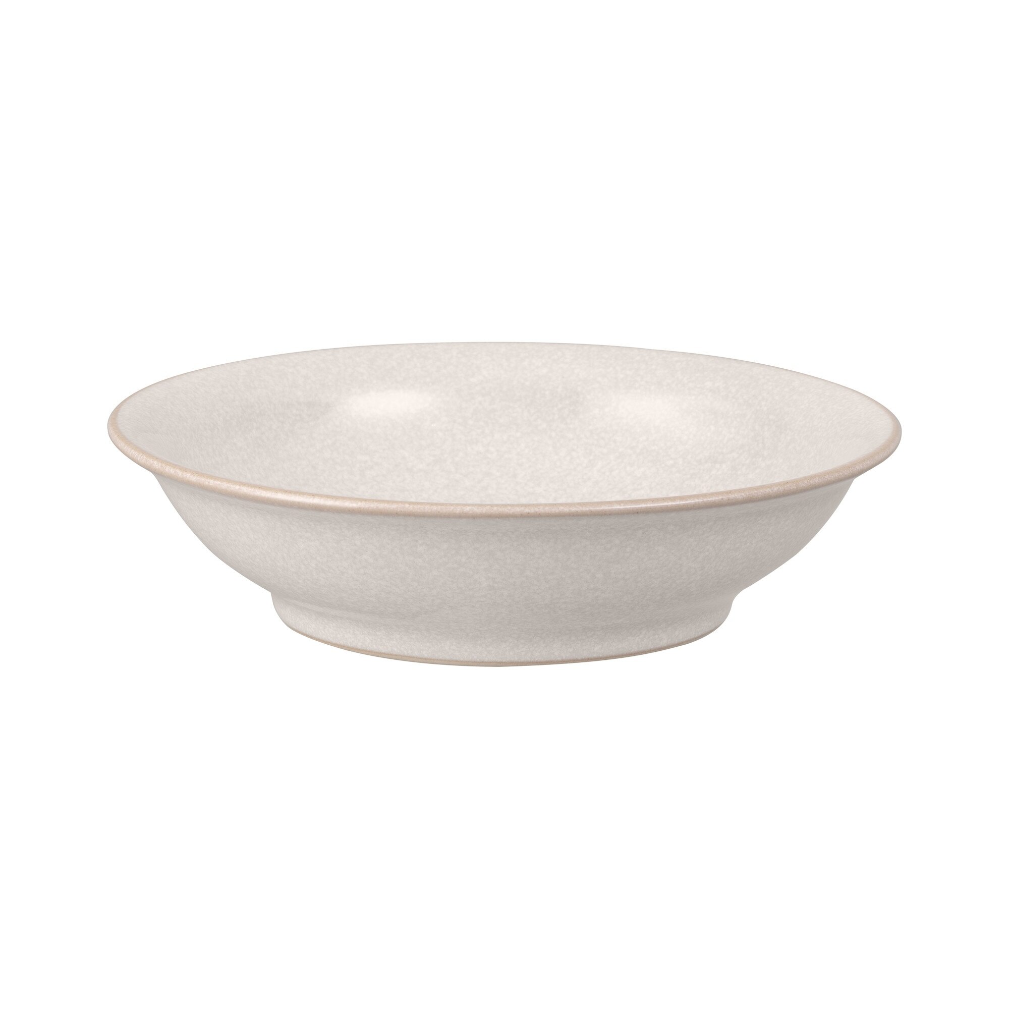 Product photograph of Elements Savannah White Medium Shallow Bowl Seconds from Denby Retail Ltd