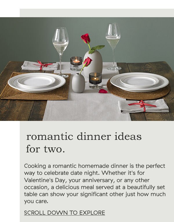 how to set a romantic dinner table for two